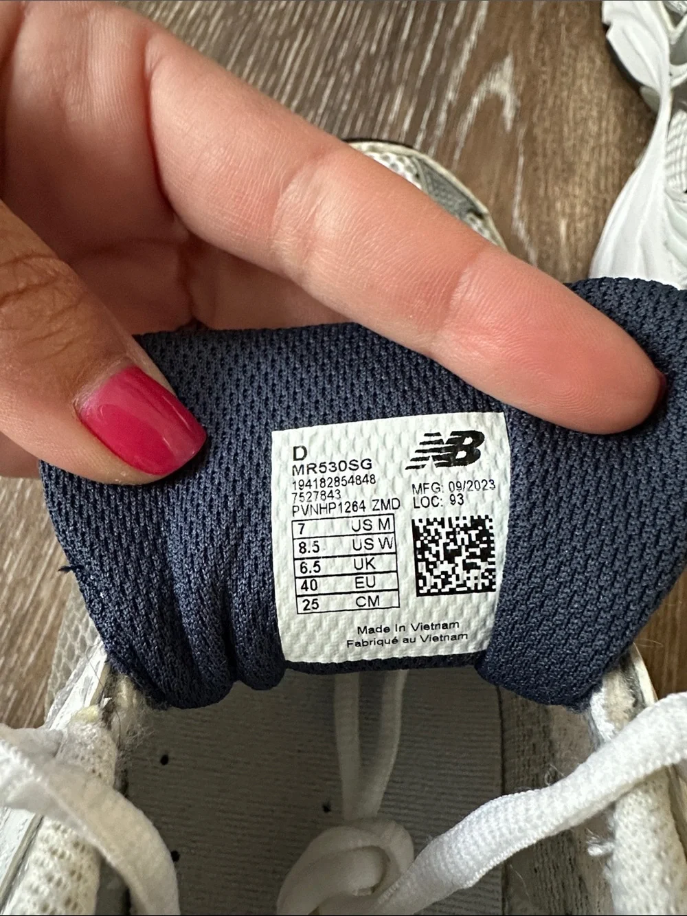 New Balance White Silver & Blue Athletic Sneakers - Picture 8 of 10